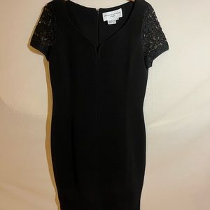 Dress by Adrienne Vittadini black wool size 4